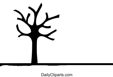 Fall Tree Clipart Black And White Posted By Ethan Anderson