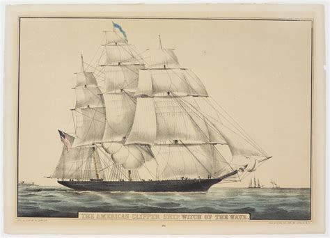 The American Clipper Ship Witch Of The Wave Nathaniel Currier
