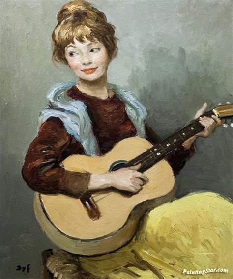Girl With Guitar Painting At Explore Collection Of