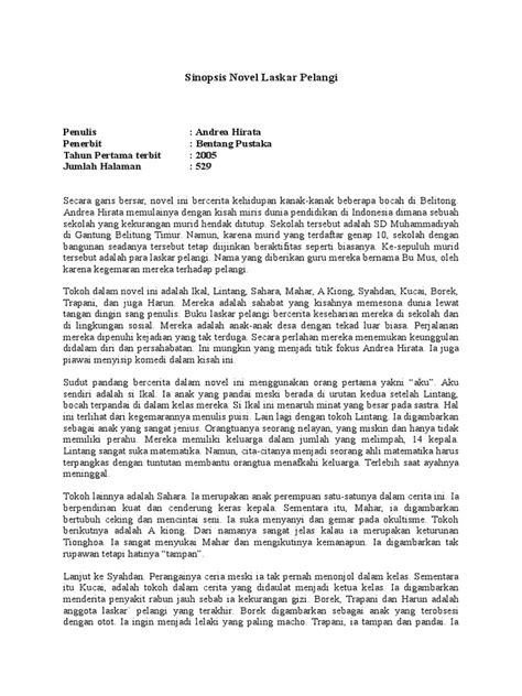 Sinopsis Novel Laskar Pelangi.docx