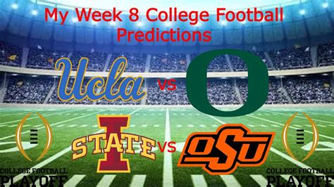 My Week 8 College Football Predictions 2021 College Football