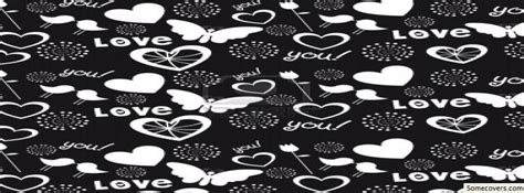 Hearts Love And Hearts Background Black And White Illustration Fb Cover
