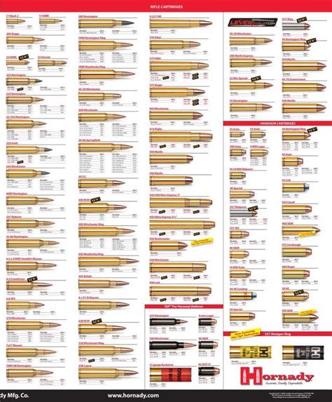 Vintage Outdoors Ammo Size Comparison Charts