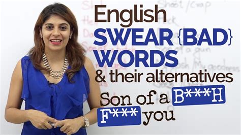 This proudly profane series explores the history and impact of some of the most notorious bad words in the english language. English Swear words/Bad words - English Speaking Practice ...