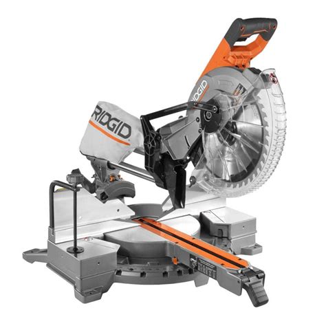 Ridgid 15 Amp 12 In Corded Dual Bevel Sliding Miter Saw With 70 Degree