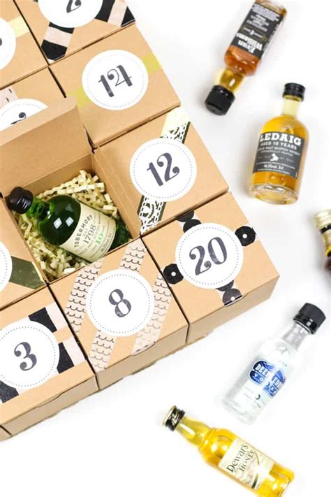 It helps to be actually drinking wine while doing this. Count down to Christmas with a DIY Booze Advent Calendar! Filled with 25 mini liquo… | Christmas ...
