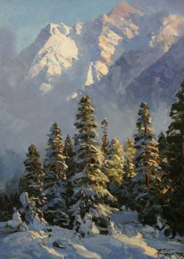 Saatchi Art Artist Alexander Babich Painting Pine Trees