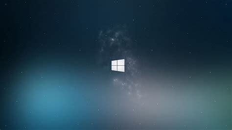 Windows 10 Minimalism Blue Logo Fresh Smoke Background Windows 7