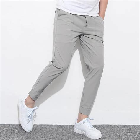 New Fashion Men Stretch Solid Slim Fit Elastic Harem Pants Agodeal