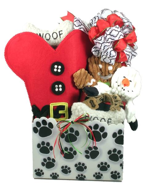Holiday pet gifts and stocking stuffers. Santa Paws, Christmas Gift Basket For Dogs - Gift Baskets ...