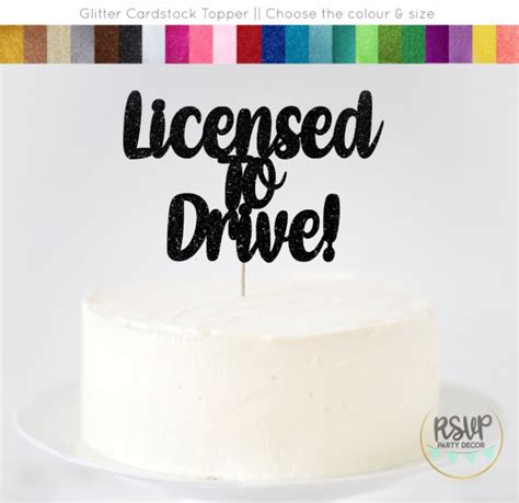 Licensed To Drive Cake Topper Drivers License Cake Etsy