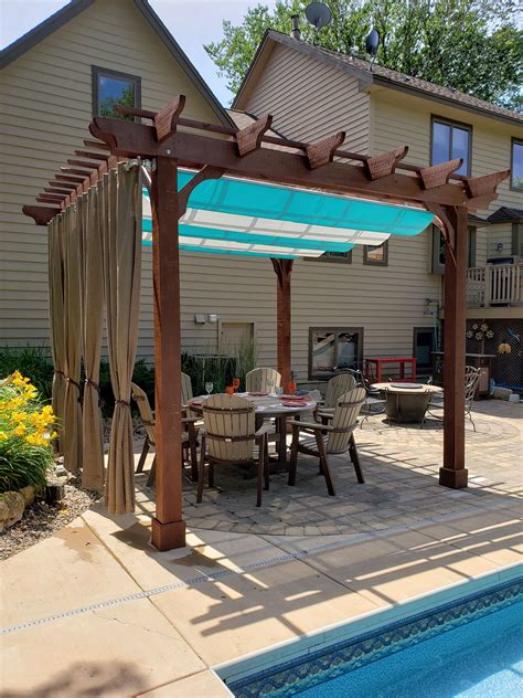 The Roof Of Our Max Coverage Pergolas Naturally Provides Enough Shade For Outdoor Dining At The