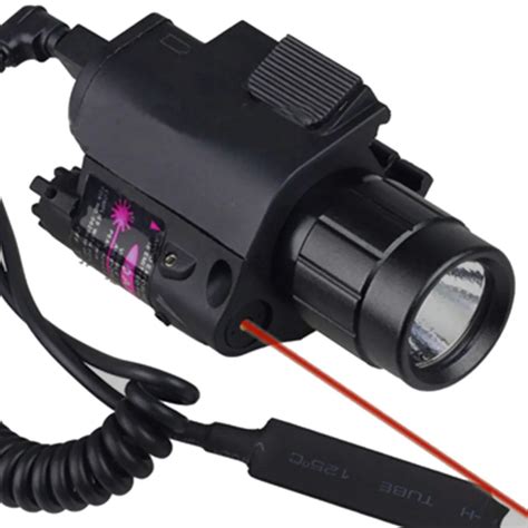 2 In 1 Cree Q5 Led Tactical Insight 300 Lumen Red Laser Flashlight