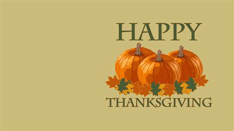 Happy Thanksgiving Word With Pumpkin In Light Green Background Hd