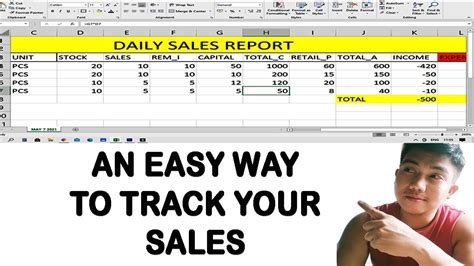 How To Create Daily Sales Report On Excel YouTube