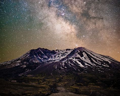 Download Wallpaper 1280x1024 Milky Way Starry Sky Stars Mountain