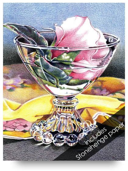 Glass And Flower Colored Pencil Project Kit Colored Pencil Art Projects