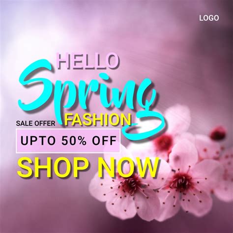 Spring Fashion Sale Instagram Post Design Template Design Created With