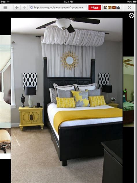 Yellow And Gray For The Master Bedroom Bright And Trendy