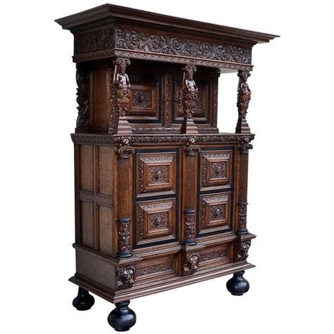 Rare Authentic Baroque Cabinet From Northern Germany Circa 1700 From