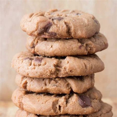 Chunky Chocolate Chip Peanut Butter Cookies Easy Homemade Recipe