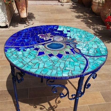 How To Make A Sea Glass Mosaic Table Craft Projects For Every Fan