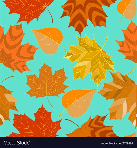 Seamless Background With Autumn Leaves Royalty Free Vector