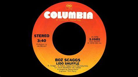 Boz Scaggs ~ Lido Shuffle 1976 Disco Purrfection Version Youtube
