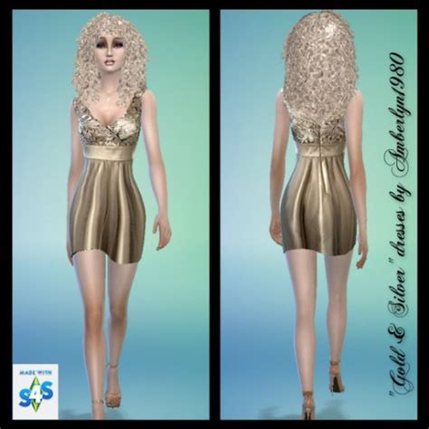 Gold And Silver Dresses At Amberlyn Designs Sims 4 Updates