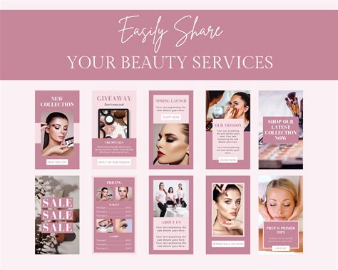 Instagram Story Templates Beauty Makeup Template Beauty Etsy