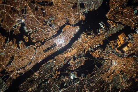 New York Satellite View Night 4928x3280 Wallpaper