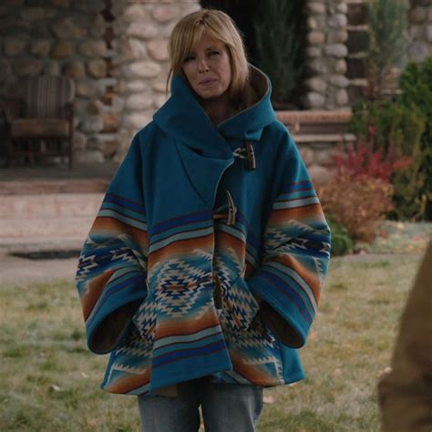 Beth Dutton Blue Coat Yellowstone Season 3 Blanket Jacket