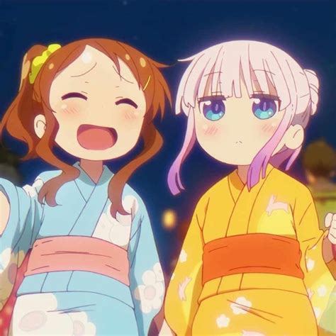 Matching Couple Kanna Kamui X Saikawa Rikko In 2022 Anime Cute Anime