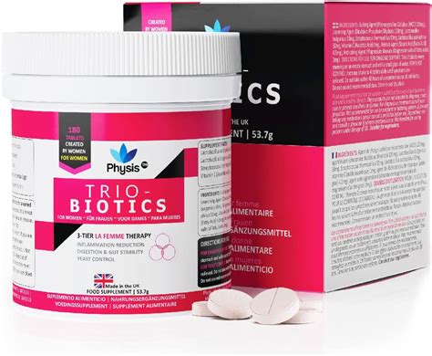 Physis Oral Probiotics For Women 180 Tablets Thrush Cystitis Uti