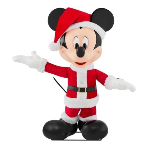 Disney 4 Ft Animated Holiday Mickey Mouse Christmas Santa Animatronic