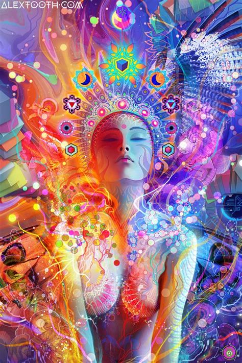 Divine Feminine Psychedelic Art Visionary Art Print Digital Psychadelic Art Spiritual Art