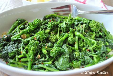 Broccoli Rabe Steamed And Sautéed 2 Sisters Recipes By Anna And Liz