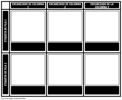 Plantilla De Gráfico 2x3 Storyboard Por Es Examples