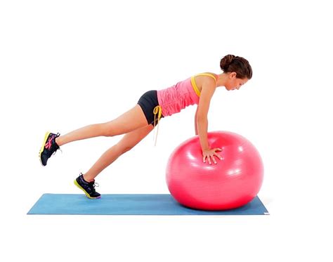 Swiss Ball Plank Leg Lift And Hold Exercise Video Guide Muscle And Fitness