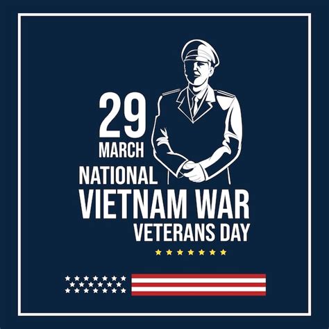 Premium Vector Th March Happy Vietnam War Veterans Day Poster