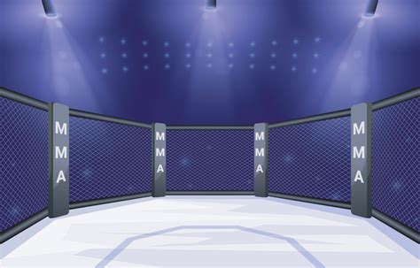 Mma Octagon Stage Background 7384873 Vector Art At Vecteezy