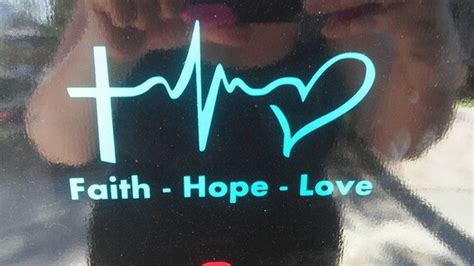 Faith Hope Love Car Window Decal Vinyl Decal By Customtsdesigns