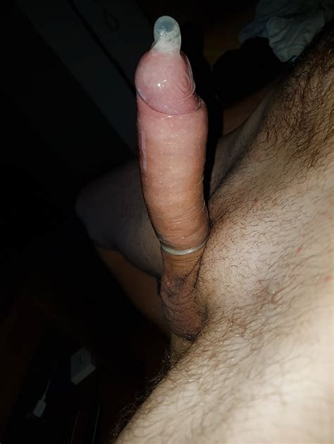 My Uncut Penis Dick Cock Condom And Cum 7 Pics