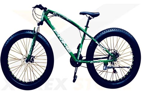 Green Carbon Steel X Trex Jaguar Fat Tyre Cycle With 21 Speed Gears