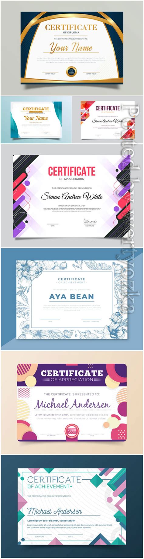 Certificates And Diplomas Templates In Vector Heroturko Graphic