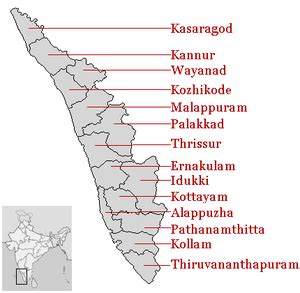 Home district wise distribution of coastline of kerala. Jungle Maps: Map Of Kerala Districts