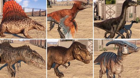 All Dinosaurs Dominion Biosyn Expansion Dlc Jurassic World Evolution 2 Youtube