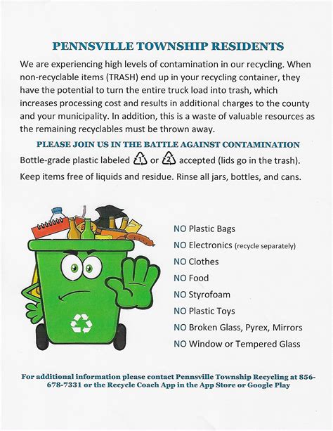 Trash And Recycling Township Of Pennsville