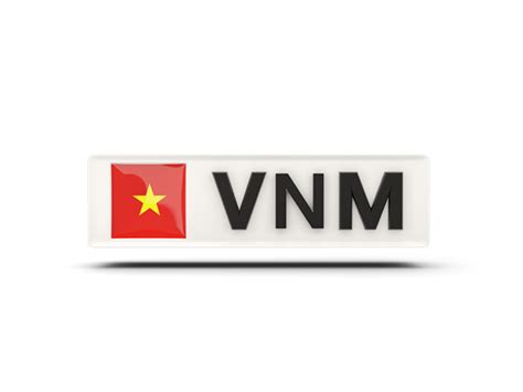 Rectangular Icon With Iso Code Illustration Of Flag Of Vietnam