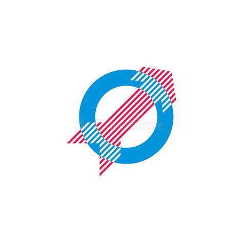 Letter O With Arrow Logo Vector Stock Vector Illustration Of Dialog